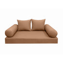 Style4 Crib Size 5PC Knife Edge Outdoor Daybed Mattress Cushion Bolster Pillow Slip Cover Complete Set AD104