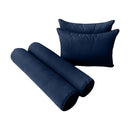 Style4 Crib Size 5PC Pipe Outdoor Daybed Mattress Cushion Bolster Pillow Slip Cover Complete Set AD101