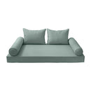 Style4 Crib Size 5PC Pipe Outdoor Daybed Mattress Cushion Bolster Pillow Slip Cover Complete Set AD002