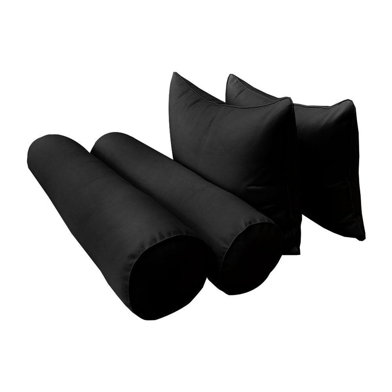 Style4 Crib Size 5PC Pipe Outdoor Daybed Mattress Cushion Bolster Pillow Slip Cover Complete Set AD109