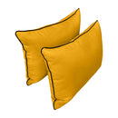 Style4 Full Size 5PC Contrast Pipe Outdoor Daybed Mattress Cushion Bolster Pillow Slip Cover Complete Set AD108