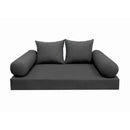 Style4 Full Size 5PC Knife Edge Outdoor Daybed Mattress Cushion Bolster Pillow Slip Cover Complete Set AD003