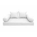 Style4 Full Size 5PC Knife Edge Outdoor Daybed Mattress Cushion Bolster Pillow Slip Cover Complete Set AD106