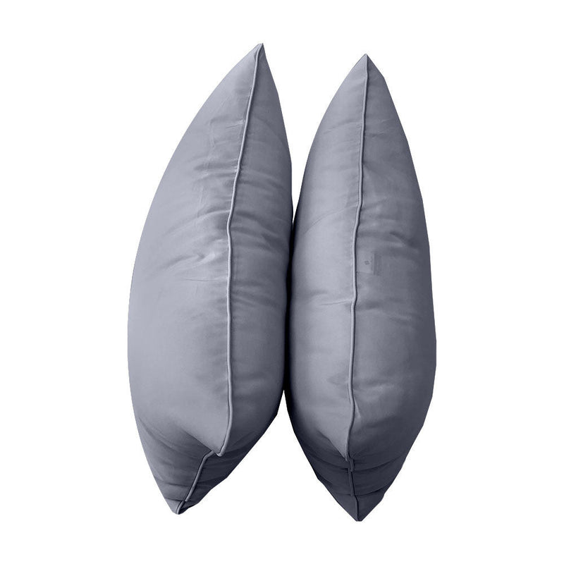 STYLE 4 - Mattress & Pillow Bolster Cushion for Outdoor Indoor Daybed Porch Swing Bed Piped Trim Full Size AD001 | COVERS ONLY |