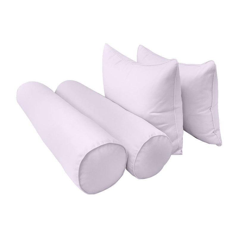 Style4 Full Size 5PC Pipe Outdoor Daybed Mattress Cushion Bolster Pillow Slip Cover Complete Set AD107