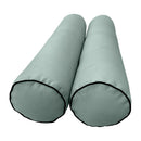 STYLE 4 Pillow & Bolster Cushion for Outdoor Indoor Daybed Porch Swing Bed Queen Size Contrast Trim AD002 | COVERS ONLY |