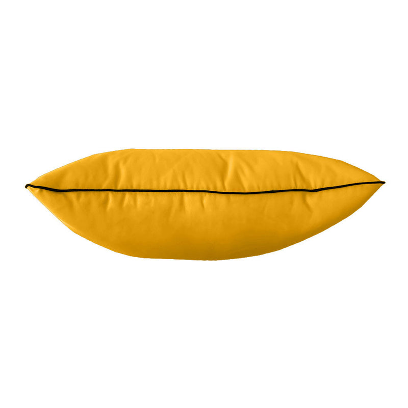 Style4 Queen Contrast Pipe Trim Bolster & Back Pillow Cushion Outdoor SLIP COVER ONLY AD108