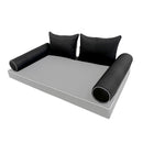 STYLE 4 pillow and bolster cushion set for daybeds, porch swings, or beds – indoor and outdoor use with durable knife-edge design. — cover only