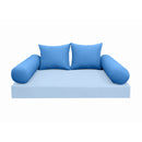 Modern outdoor daybed cushion set with two bolsters and two pillows, ideal for patio, porch, or indoor lounge spaces. — cover only