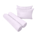 STYLE 4 Pillow & Bolster Cushion for Outdoor Indoor Daybed Porch Swing Bed Queen Size Piped Trim AD107 | COVERS ONLY |
