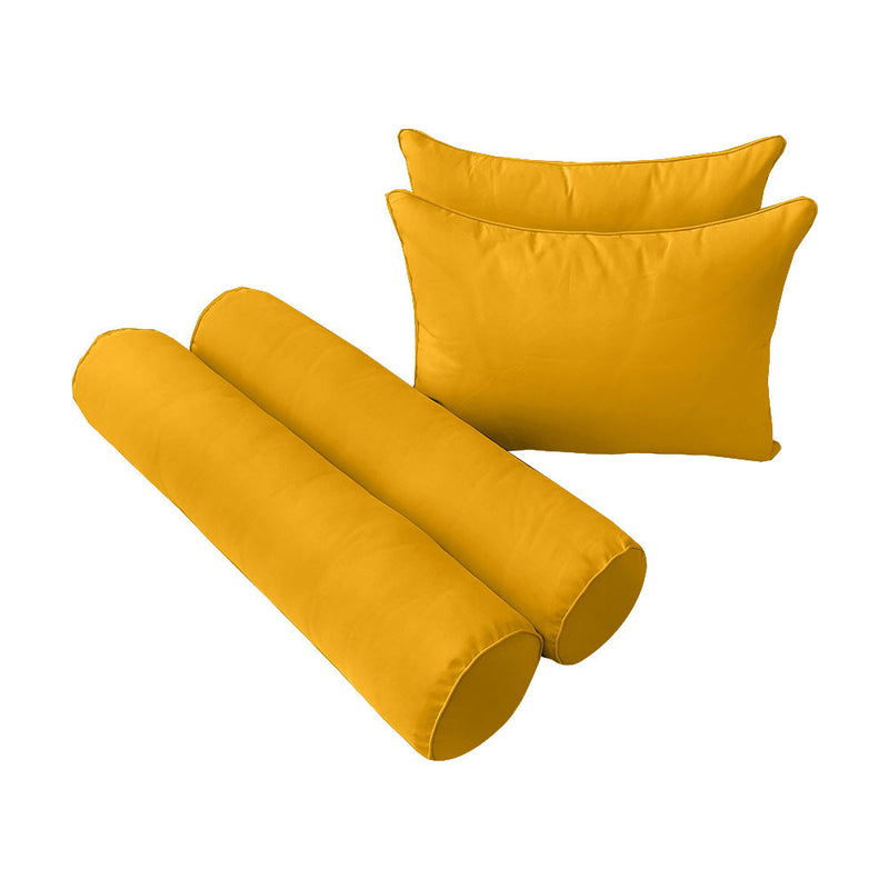 Style4 Queen Pipe Trim Bolster & Back Pillow Cushion Outdoor SLIP COVER ONLY AD108