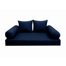 Style4 Twin Size 5PC Knife Edge Outdoor Daybed Mattress Cushion Bolster Pillow Slip Cover Complete Set AD101