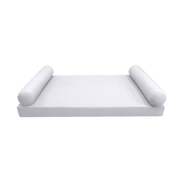 Style5 Crib Size 3PC Knife Edge Outdoor Daybed Mattress Cushion Bolster Pillow Slip Cover COMPLETE SET AD105