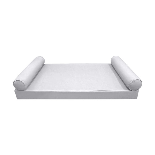 Style5 Crib Size 3PC Pipe Trim Outdoor Daybed Mattress Cushion Bolster Pillow Slip Cover COMPLETE SET AD105