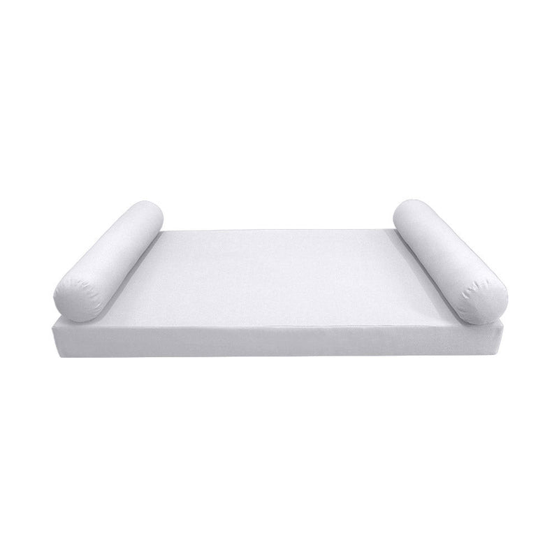 Style5 Queen Size 3PC Knife Edge Outdoor Daybed Mattress Bolster Pillow Fitted Sheet Slip Cover ONLY AD105