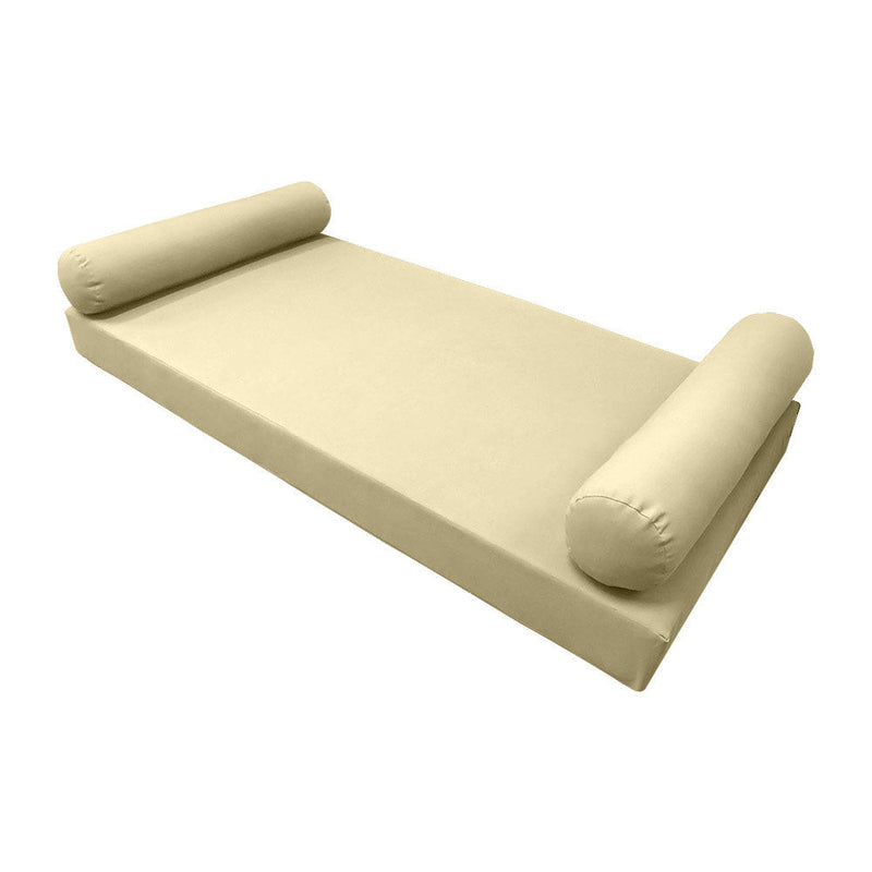 Style5 Queen Size 3PC Knife Edge Outdoor Daybed Mattress Cushion Bolster Pillow Slip Cover COMPLETE SET AD103