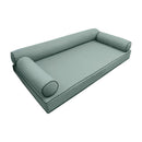 Modern outdoor daybed cushion set with two bolsters and two pillows, ideal for patio, porch, or indoor lounge spaces. — cover only