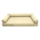STYLE 6 pillow and bolster cushion set for daybeds, porch swings, or beds – indoor and outdoor use with durable knife-edge design. — cover only
