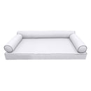 STYLE 6 pillow and bolster cushion set for daybeds, porch swings, or beds – indoor and outdoor use with durable knife-edge design. — cover only