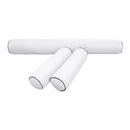 Five-piece pillow and bolster cushion set including seat cushion, two bolster pillows for indoor or outdoor seating.