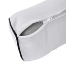 STYLE 6 - Mattress & Pillow Bolster for Outdoor Indoor Daybed Porch Swing Bed Contrast Trim Crib Size AD105 | COVERS ONLY |