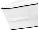 STYLE 6 - Mattress & Pillow Bolster for Outdoor Indoor Daybed Porch Swing Bed Contrast Trim Crib Size AD106 | COVERS ONLY |