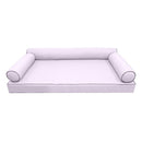 STYLE 6 pillow and bolster cushion set for daybeds, porch swings, or beds – indoor and outdoor use with durable knife-edge design. — cover only