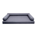 STYLE 6 pillow and bolster cushion set for daybeds, porch swings, or beds – indoor and outdoor use with durable knife-edge design. — cover only