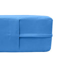 STYLE 6 - Mattress & Pillow Bolster for Outdoor Indoor Daybed Porch Swing Bed Knife Edge Crib Size AD102 | COVERS ONLY |