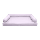 STYLE 6 - Mattress & Pillow Bolster for Outdoor Indoor Daybed Porch Swing Bed Knife Edge Crib Size AD001 | COVERS ONLY |