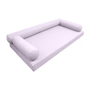Modern outdoor daybed cushion set with two bolsters and two pillows, ideal for patio, porch, or indoor lounge spaces. — cover only