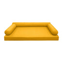 STYLE 6 - Mattress & Pillow Bolster for Outdoor Indoor Daybed Porch Swing Bed Knife Edge Crib Size AD001 | COVERS ONLY |