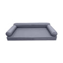 STYLE 6 - Mattress & Pillow Bolster for Outdoor Indoor Daybed Porch Swing Bed Piped Trim Crib Size AD001 | COVERS ONLY |