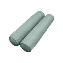 STYLE 6 - Mattress & Pillow Bolster for Outdoor Indoor Daybed Porch Swing Bed Piped Trim Crib Size AD002 | COVERS ONLY |
