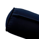 STYLE 6 - Mattress & Pillow Bolster for Outdoor Indoor Daybed Porch Swing Bed Piped Trim Crib Size AD101 | COVERS ONLY |