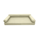 Style6 Crib Size 4PC Pipe Trim Outdoor Daybed Mattress Cushion Bolster Pillow Slip Cover COMPLETE SET AD005