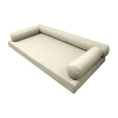 Elegant cushion and bolster set featuring refined craftsmanship and knife-edge detailing, designed for versatile indoor and outdoor comfort.