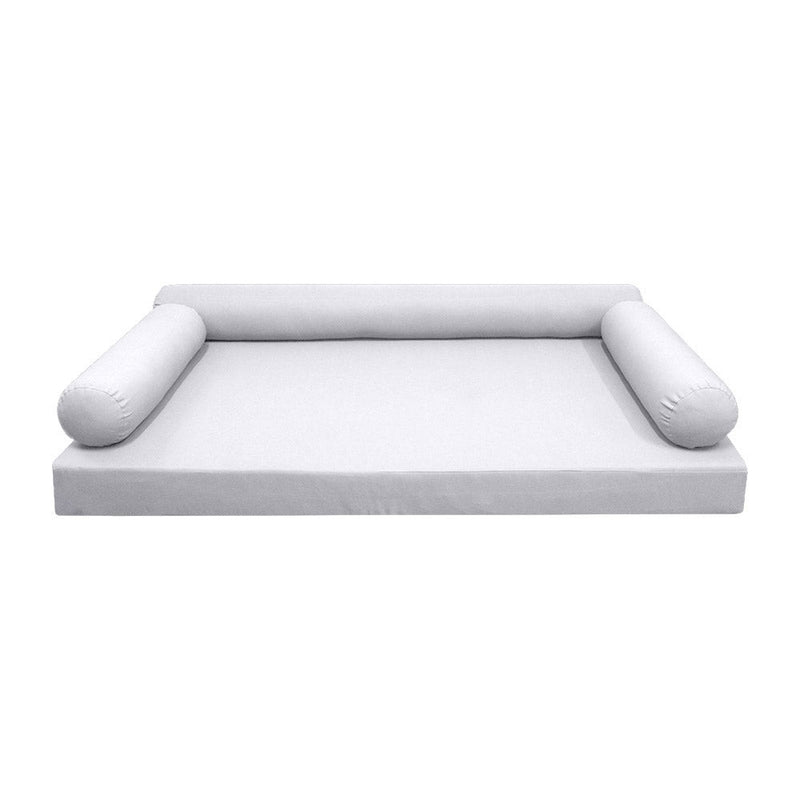 Style6 Twin Size 4PC Knife Edge Outdoor Daybed Mattress Cushion Bolster Pillow Slip Cover COMPLETE SET AD105