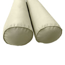 STYLE 6 - Mattress & Pillow Bolster for Outdoor Indoor Daybed Porch Swing Bed Piped Trim Twin Size AD005 | COVERS ONLY |
