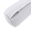 STYLE 6 - Mattress & Pillow Bolster for Outdoor Indoor Daybed Porch Swing Bed Piped Trim Twin Size AD105 | COVERS ONLY |