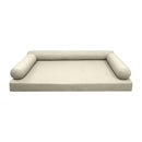 STYLE 6 pillow and bolster cushion set for daybeds, porch swings, or beds – indoor and outdoor use with durable knife-edge design. — cover only