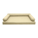 STYLE 6 pillow and bolster cushion set for daybeds, porch swings, or beds – indoor and outdoor use with durable knife-edge design. — cover only