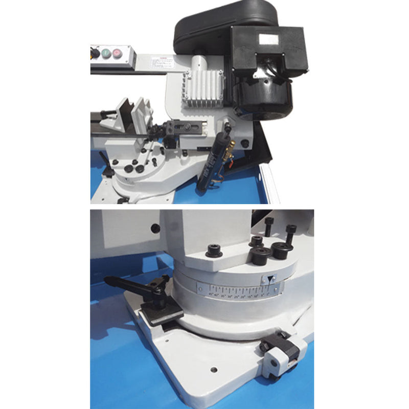 Swivel Bow 7" Metal Band Saw Horizontal Vertical Cutter Hydraulic Down Feed