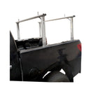 Adjustable aluminum contractor rack mounted on pickup truck with tailgate down