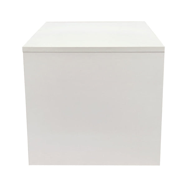 White 18'' x 18'' Knockdown Bases Pedestal Base Box Cube Display Fixture Retail Warehouse