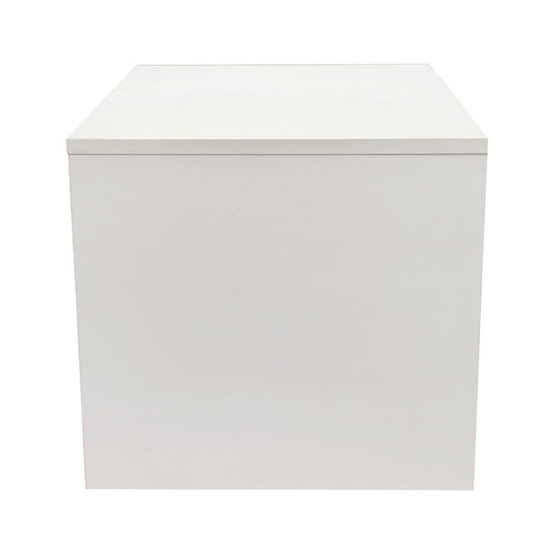 White 18'' x 18'' Knockdown Bases Pedestal Base Box Cube Display Fixture Retail Warehouse
