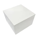 White 18'' x 18'' x 12'' Cube Pedestal Display Knockdown Base Retail Fixture