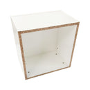 White 18'' x 18'' x 12'' Cube Pedestal Display Knockdown Base Retail Fixture