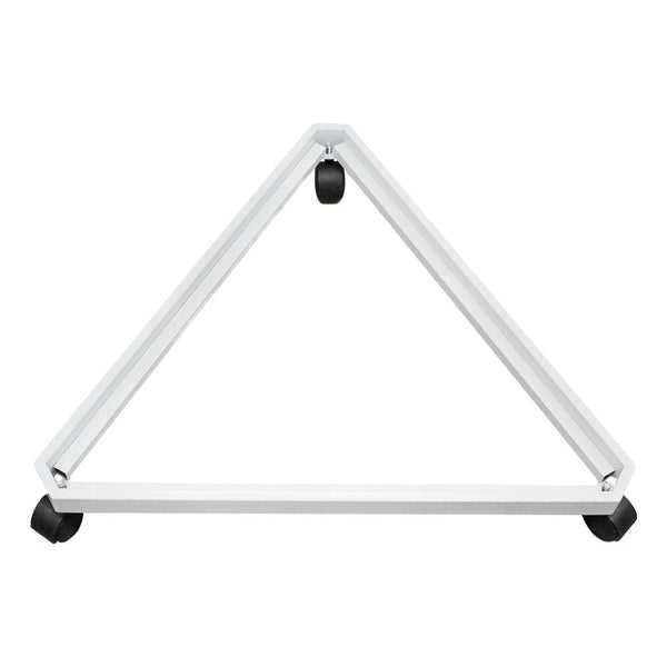 WHITE 3 Way Triangle Rolling Base Display Gridwall Grid Panel Casters Dolly 24" x 27"