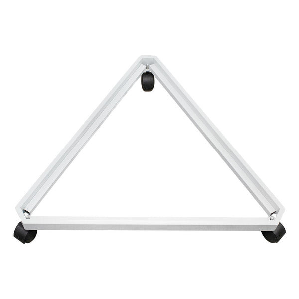 WHITE 3 Way Triangle Rolling Base Display Gridwall Grid Panel Casters Dolly 24" x 27"